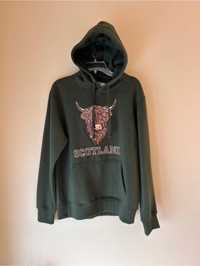 Men's Dark Green Scotland Graphic Hoodie